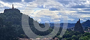 Panoramic view of the church Saint Michel d Aiguilhe - Le Puy en Velay photo