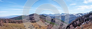 Panoramic view from Cindrel mountains,