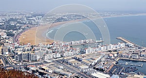 Panoramic view of the city of Agadir in Morocco