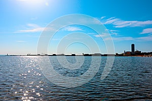 Panoramic view of the city of Cesenatico - Italy