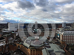 Panoramic view of the city of Coventry, England, UK
