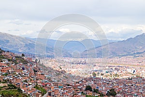 Panoramic view of the city of Cuzco.
