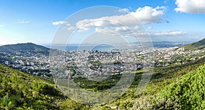 View of the city in Dawn Sunrise in Cape Town, Table Mountain views