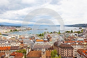 Panoramic view of city of Geneva