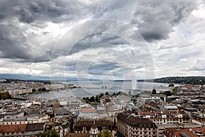 Panoramic view of city of Geneva