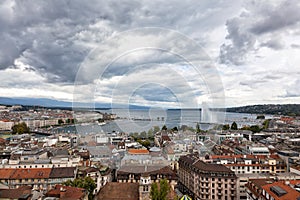 Panoramic view of city of Geneva