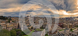 Panoramic view of the city of Genoa - Liguria - Italy