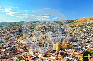 Panoramic view of the city of Guanajuato, Mexico