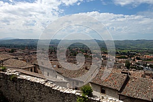 Panoramic view of the city of Gubbio