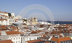 Panoramic view of the city of Lisbon. Portugal