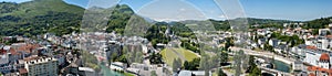 Panoramic view of the city Lourdes - the Sanctuary of Our Lady of Lourdes