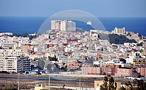 Panoramic view of the city of Melilla in northern Morocco photo