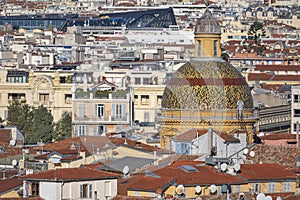 Panoramic view of city of Nice, France