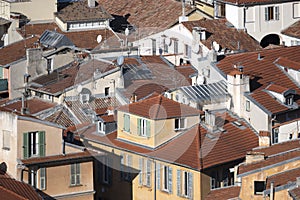 Panoramic view of city of Nice, France