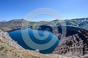 Panoramic view of the city Petropavlovsk-Kamchatsky and volcanoes