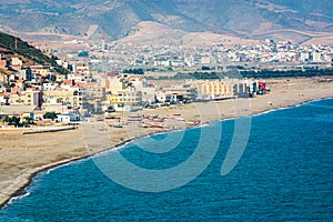 Panoramic view on city of Quaa Asserasse in northe Morocco