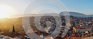 Panoramic view of city of Safranbolu at sunset, Karabuk, Turkey