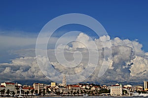 Panoramic view on city Split in Croatia
