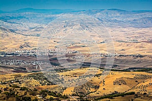 Panoramic view on the city of Taza in Morocco of National park Tazekka photo