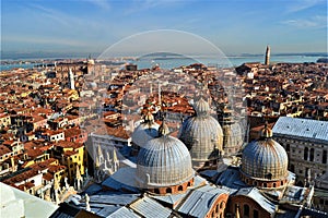 Panoramic view of city Venedig, Italy