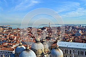 Panoramic view of city Venedig, Italy