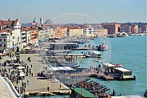 Panoramic view of city Venedig, Italy