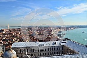 Panoramic view of city Venedig, Italy