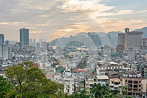 Panoramic view of the cityscape of Macau, China