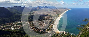 Panoramic view of the coastal city of Marica, Rio de Janeiro, Brazil, facing the Atlantic Ocean. Brazilian coast and sea. from the photo