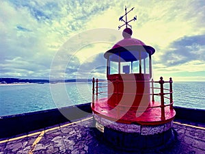 Panoramic view of the coastal lighthouse photo