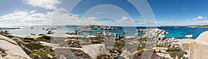 Panoramic view of coastline and at Cavallo island near Corsica