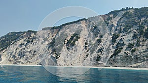 Panoramic view of coastline of Lefkada, Ionian Islands, Greece