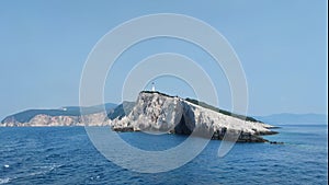 Panoramic view of coastline of Lefkada, Ionian Islands, Greece