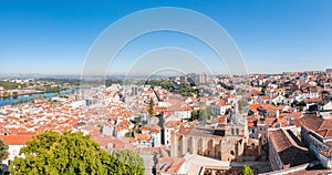 Panoramic view of Coimbra in Portugal