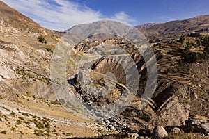 Panoramic view of Colca Canyon, in Peru