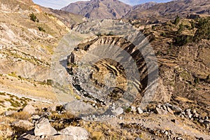 Panoramic view of Colca Canyon, in Peru