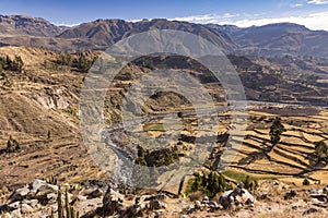 Panoramic view of Colca Canyon, in Peru