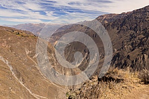 Panoramic view of Colca Canyon, in Peru