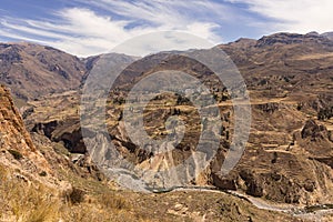 Panoramic view of Colca Canyon, in Peru