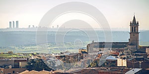 Panoramic view of Colmenar Viejo, a small town in Madrid photo
