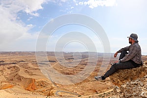 Panoramic view on the color desert