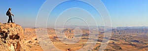 Panoramic view on the color desert
