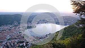 Panoramic view of Como and Lake Como