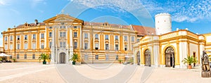 Panoramic view at the Cortyard of Benedictin Abbey in Melk - Austria