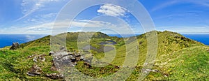 Panoramic view from Corvo Island crater rim