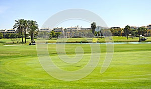 Panoramic view of Costa Ballena Golf course, Rota, Cadiz province, Spaingreen,