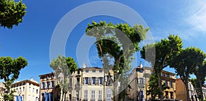 Panoramic view of The Cours Mirabeau in Aix-En-Provence