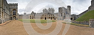 Panoramic view of courtyard, Windsor Castle - UK