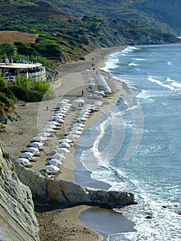 Panoramic view of Crystal beach in Laganas Bay photo