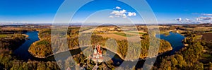 Panoramic view on Czocha Castle, Poland.